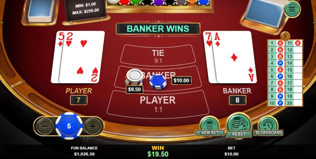 baccarat online game review summary