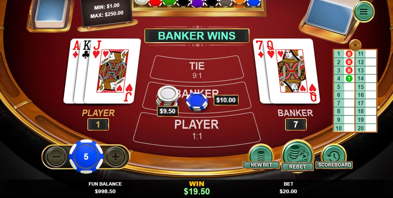 baccarat online game review