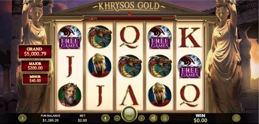 Khrysos Gold Free Games feature