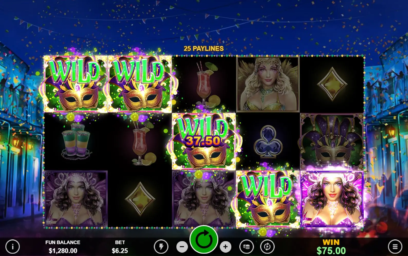 Mardi Gras Magic main features