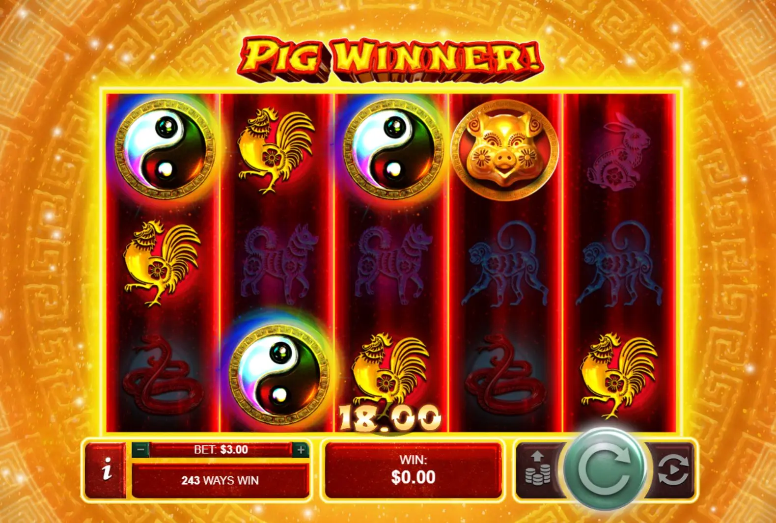 Pig Winner pay table