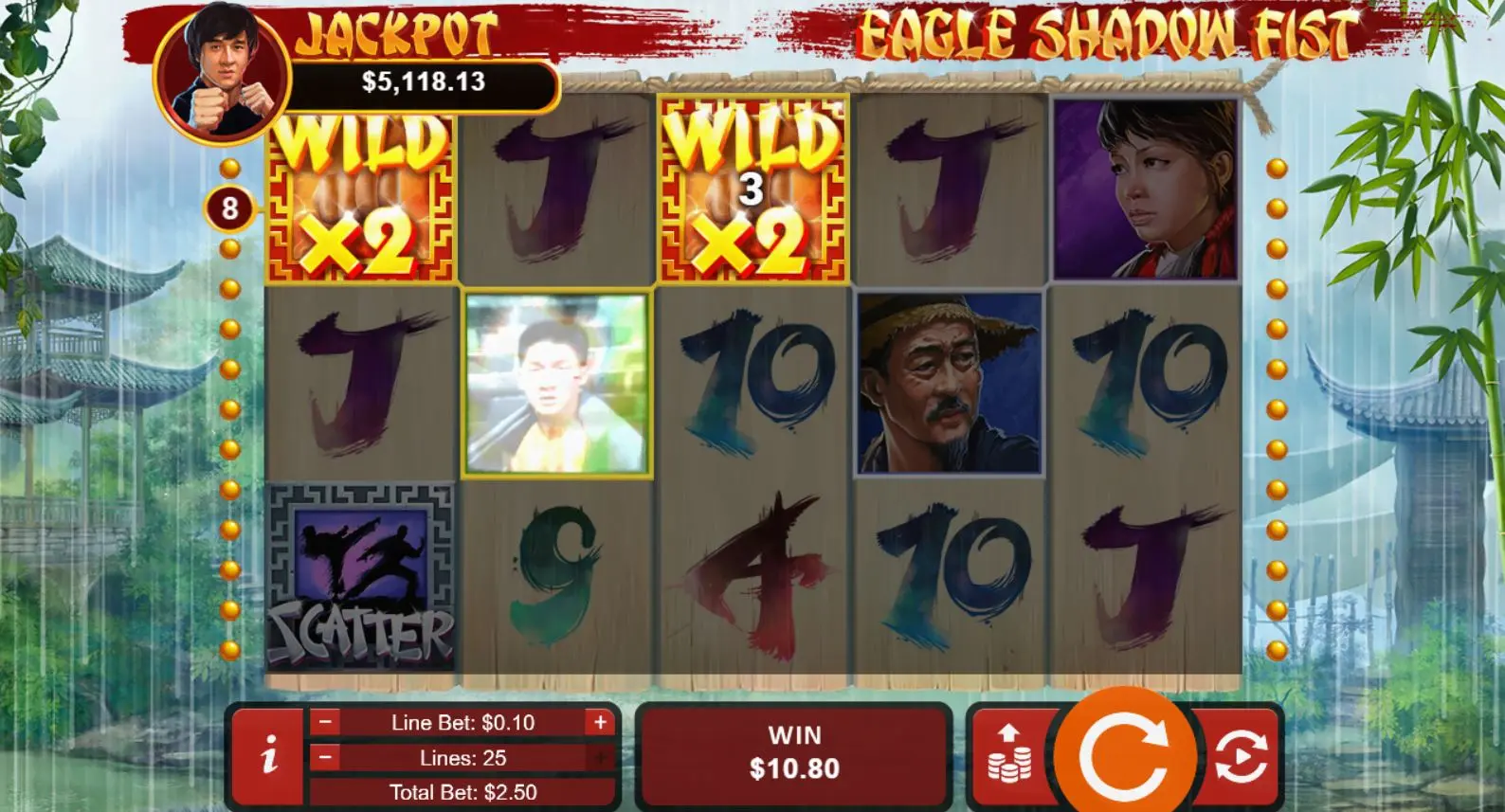 Eagle Shadow Fist pay table