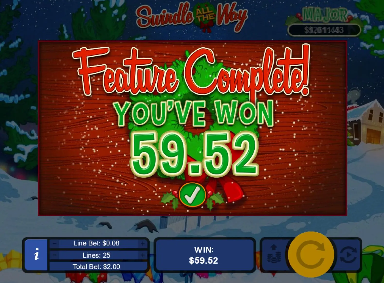 Swindle All The Way Progressive Jackpot