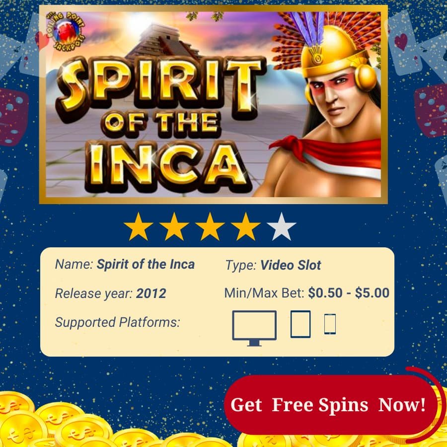 claim real money wins us spirit inca online slot game
