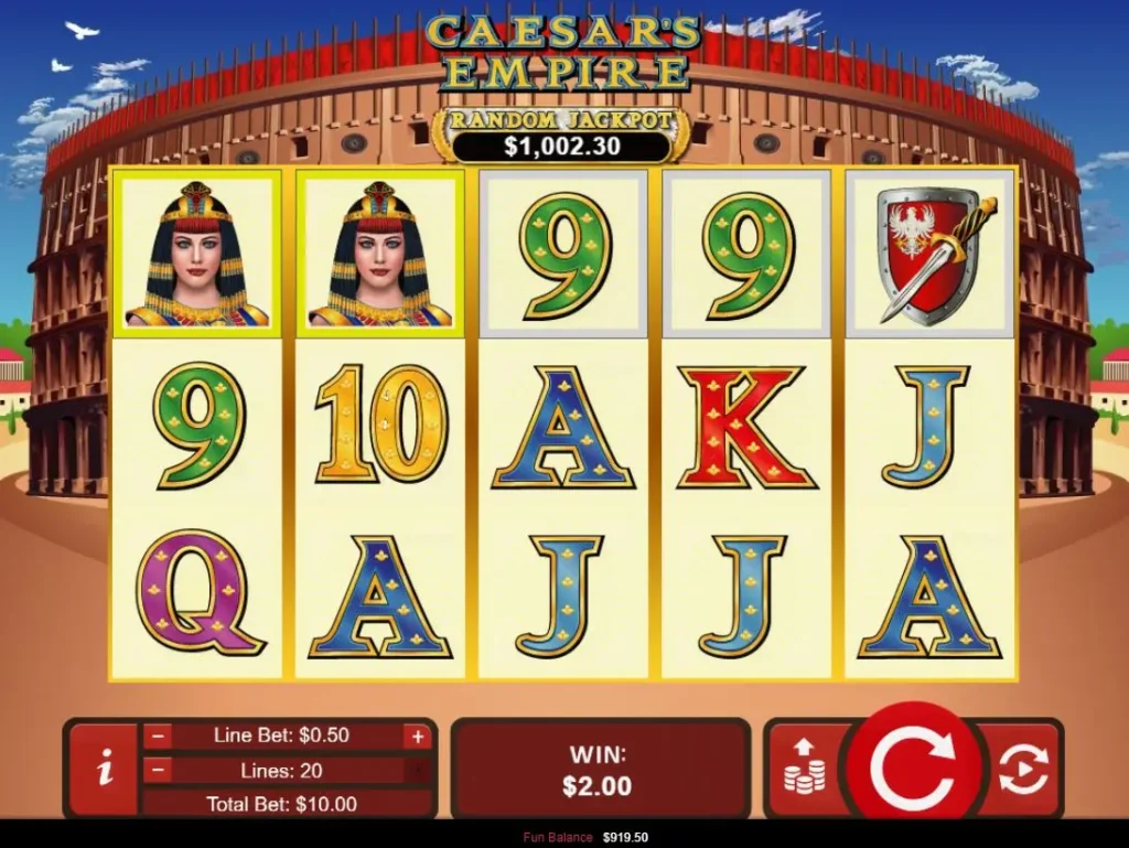 caesar's empire online casino game review main features