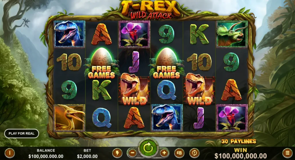 T-Rex Wild Attack online casino game features