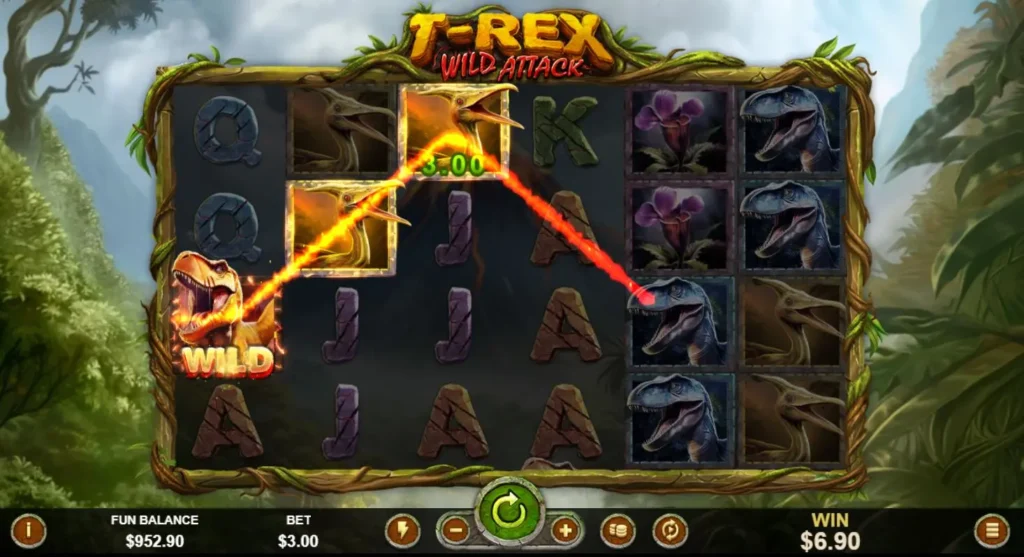 T-Rex Wild Attack online casino game review gameplay