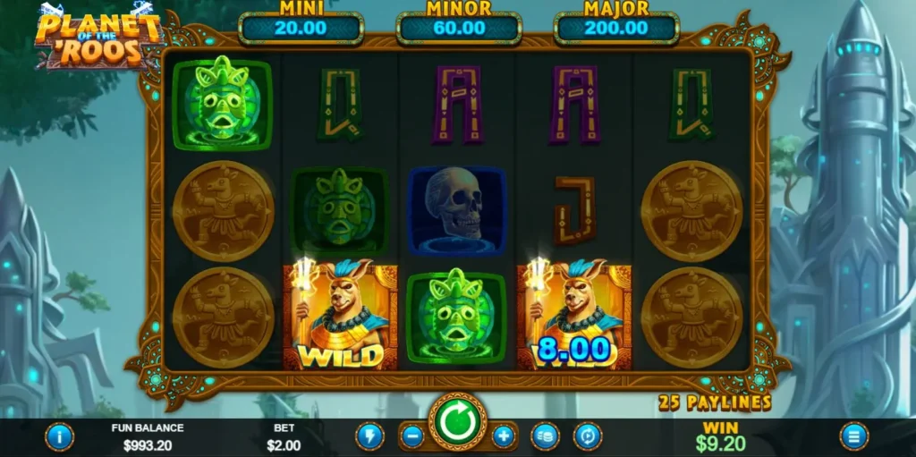 Planet of the 'Roos online casino game review main features