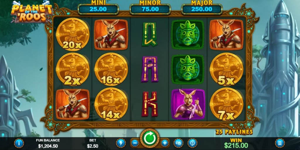 Planet of the Roos online slot game