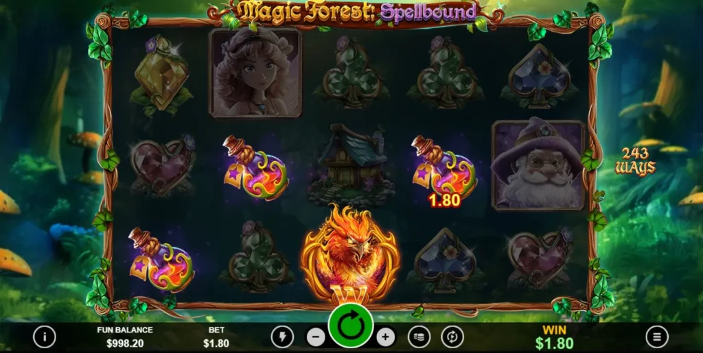 Magic Forest: Spellbound online slot game symbols
