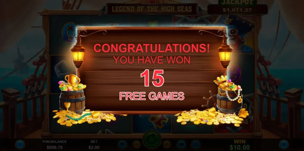 Legend of the High Seas Free Game feature