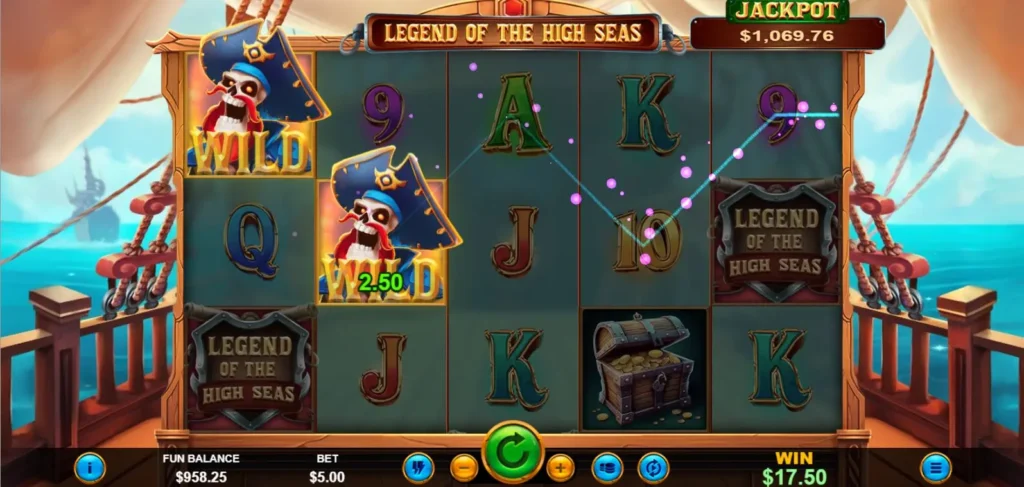 Legend of the High Seas pirate slot game