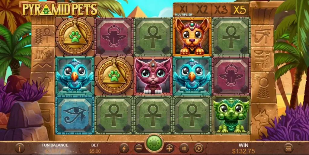Pyramid Pets Free Games feature