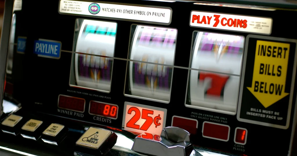 slot machine with spinning reels