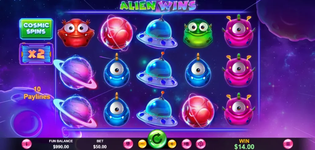 Alien Wins Cosmic Spins feature