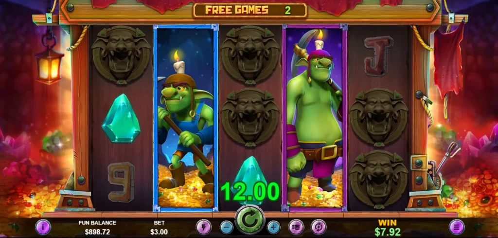 Goblins: Gluttony of Gems Wild Reels feature