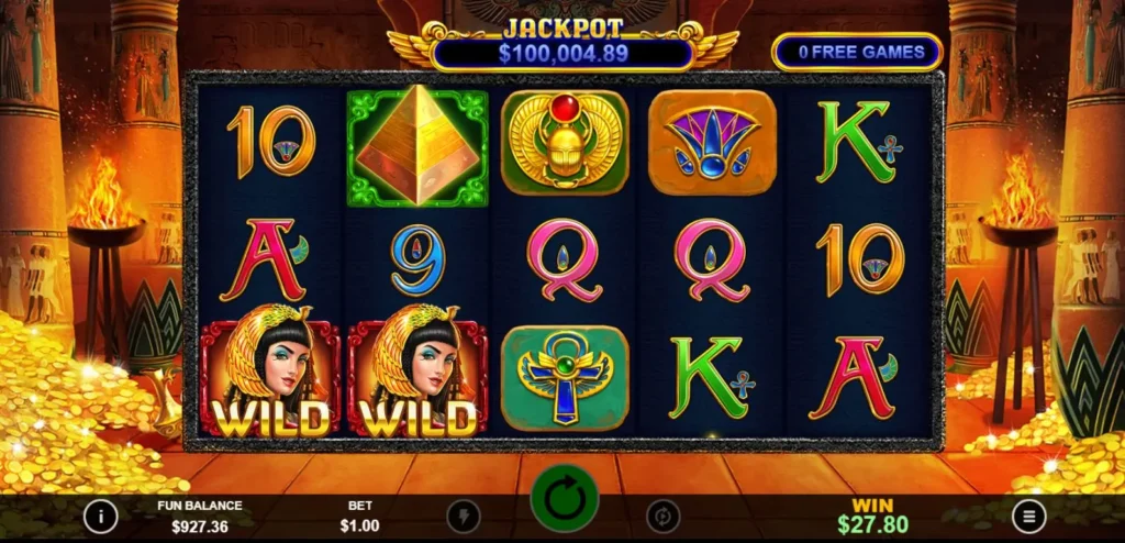 Jackpot Cleopatra's Gold Deluxe Free Games special feature