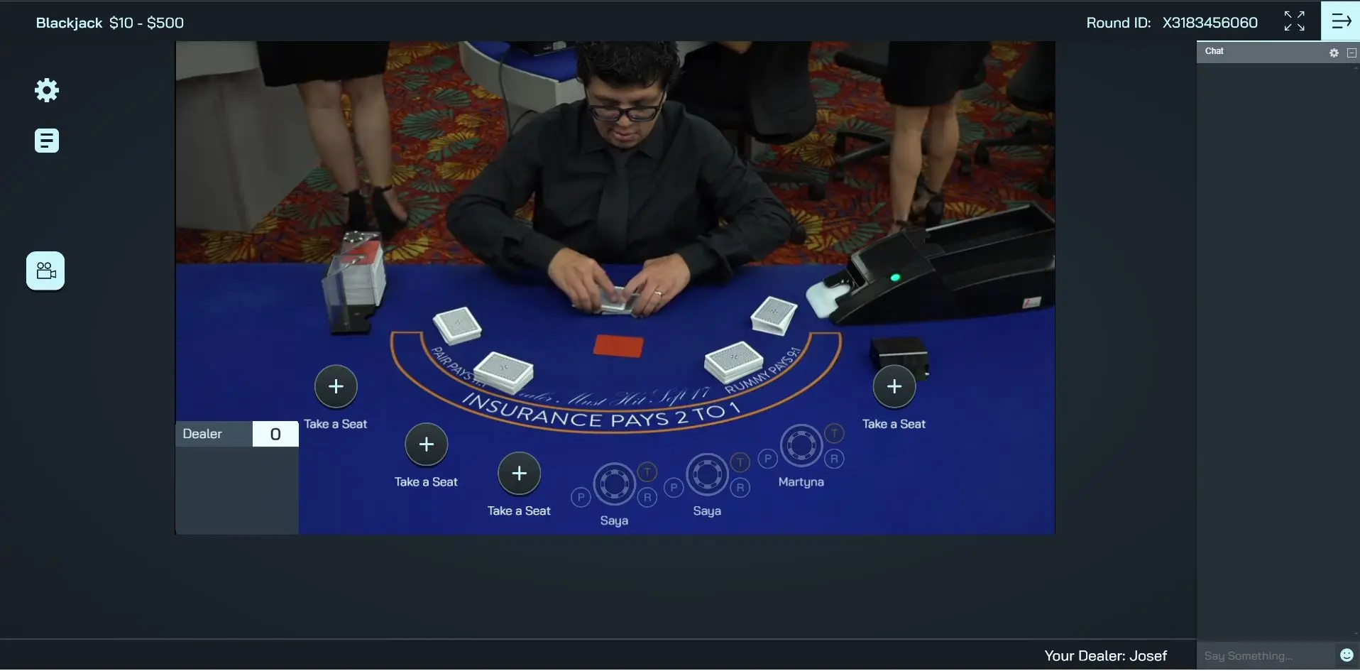 Live Dealer gameplay