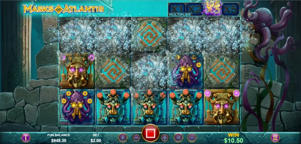 Masks of Atlantis seaquake cascading wins special feature