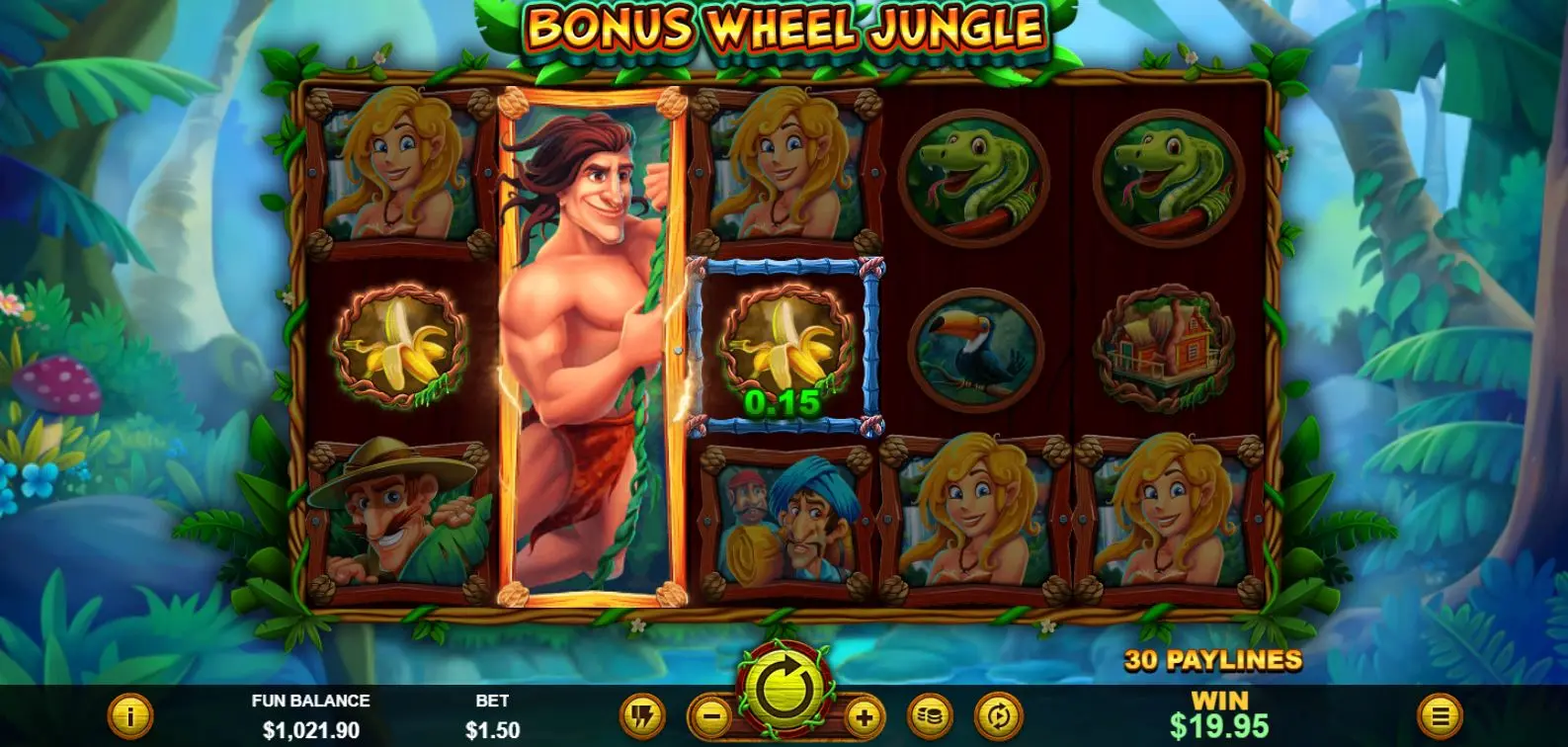 Bonus Wheel Jungle symbols