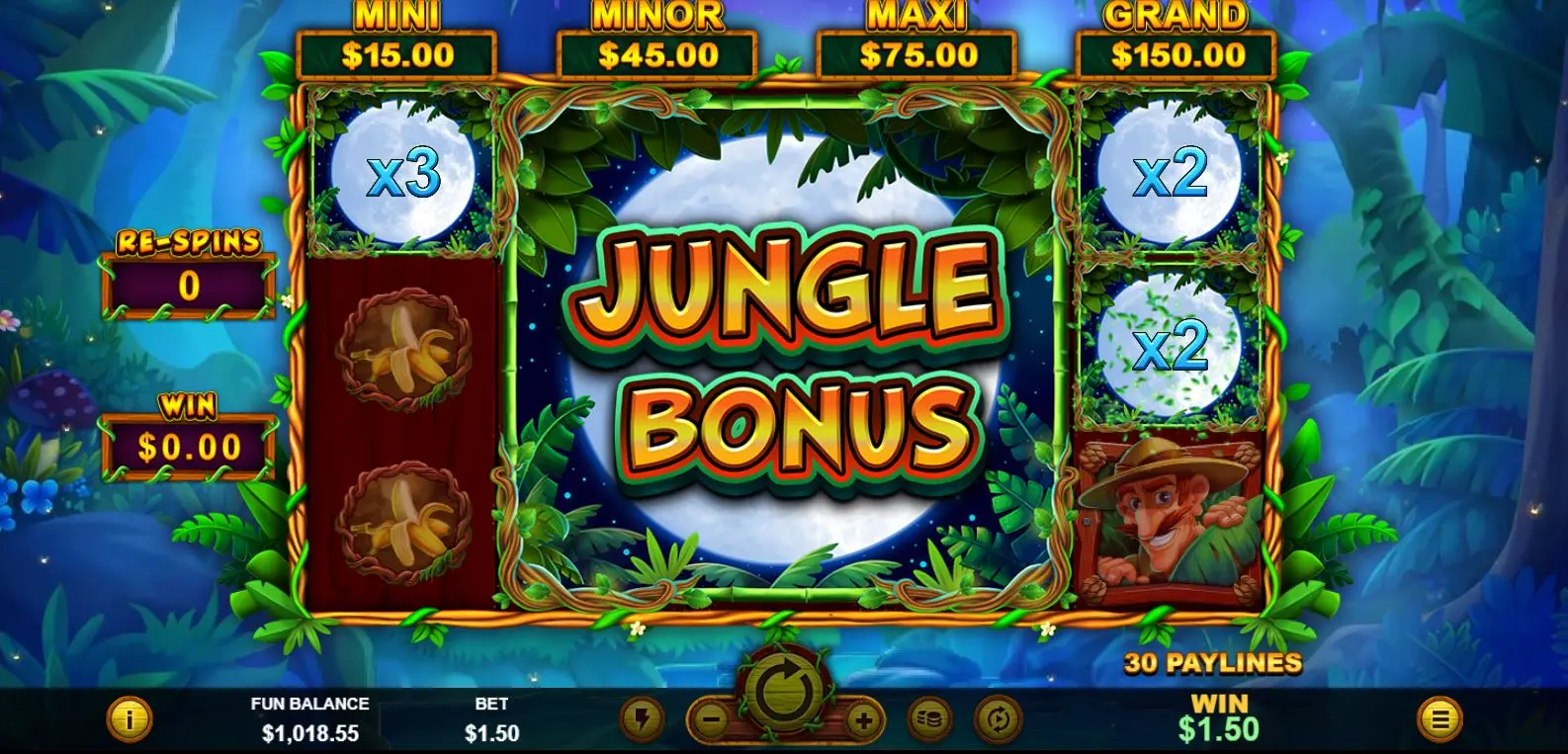 Bonus Wheel Jungle special features