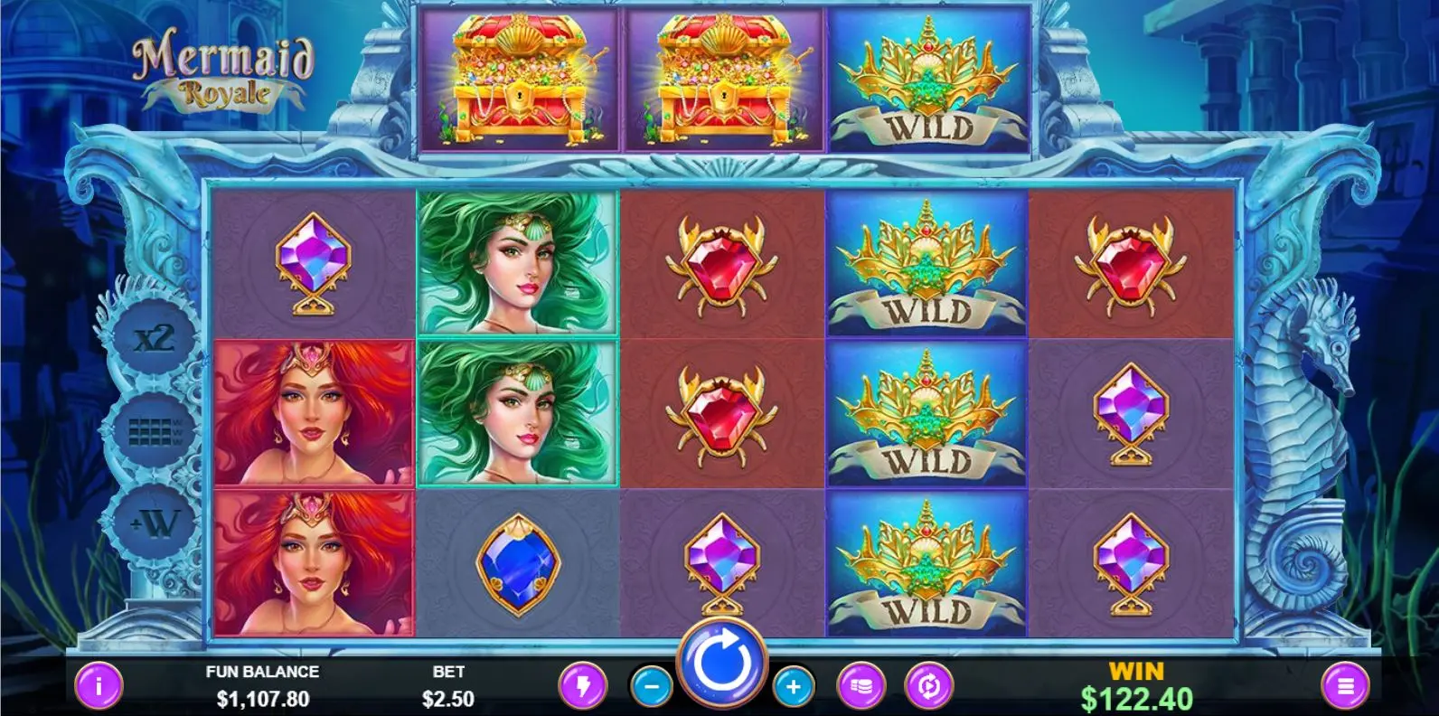Mermaid Royale Expanding Wild feature