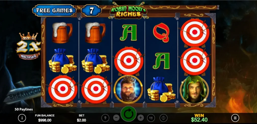 Robin Hood's Riches Free Games feature