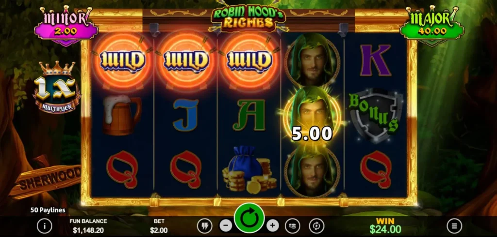 Robin Hood's Riches symbols