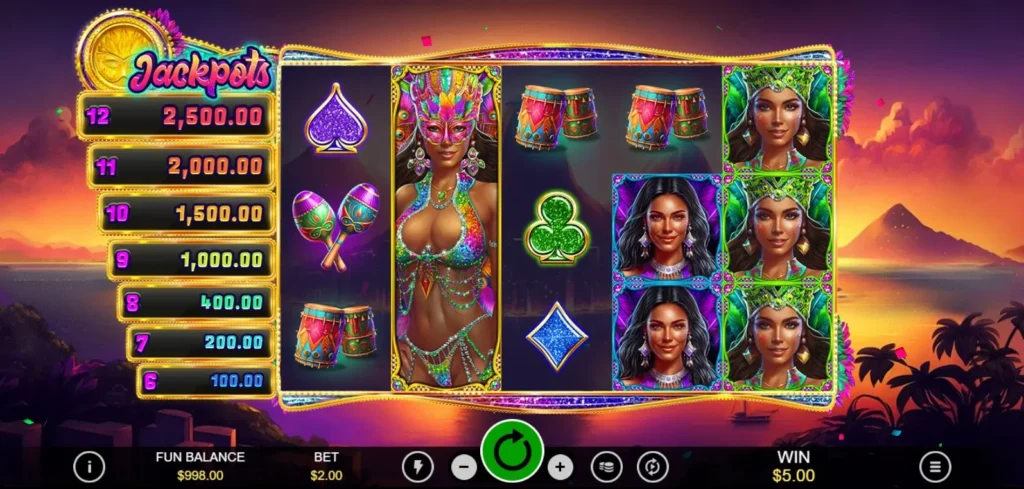 Samba Jackpots main features