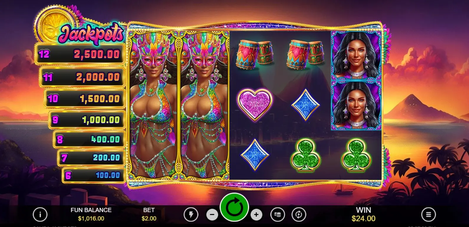 Samba Jackpots symbols