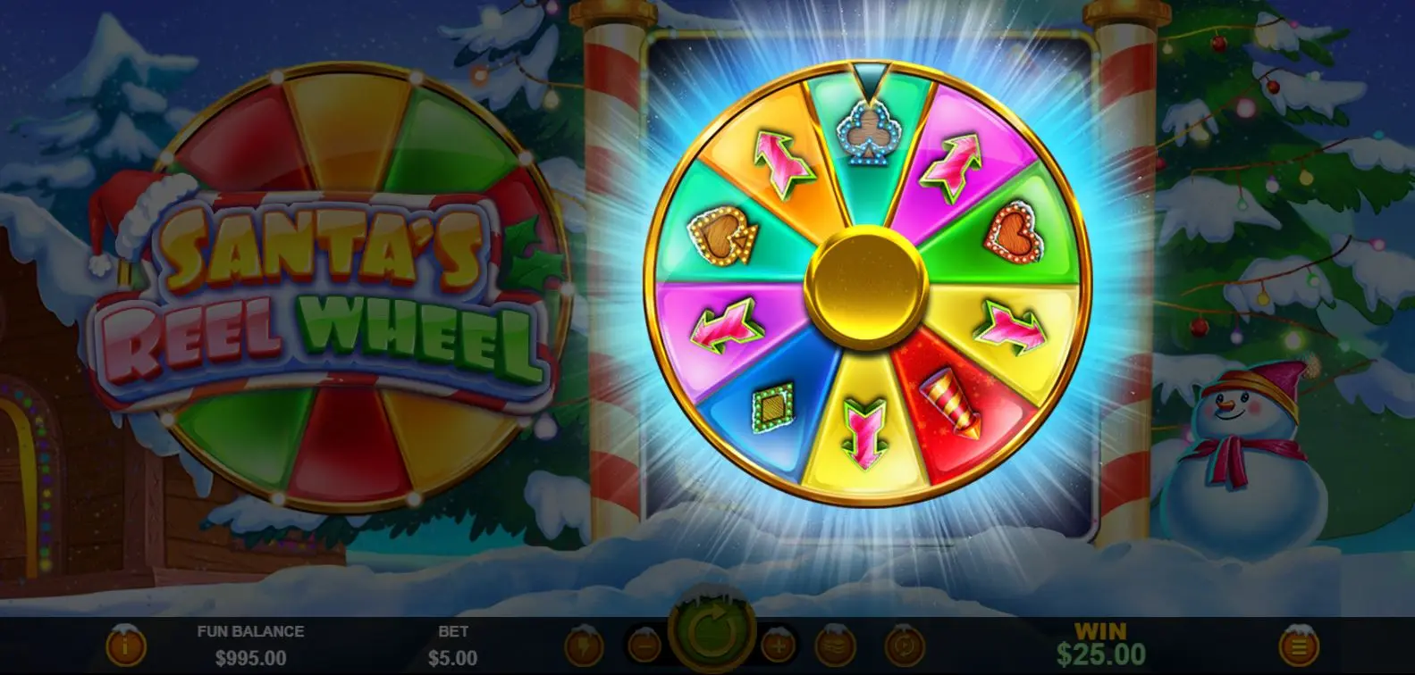 Santa's Reel Wheel Bonus Wheel special feature