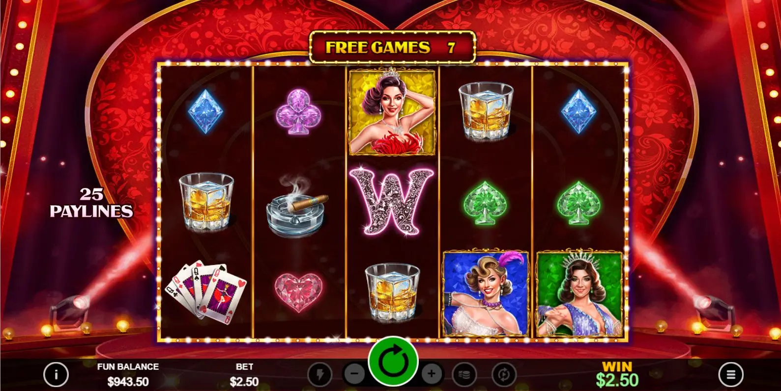 Glam Cash Free Games feature