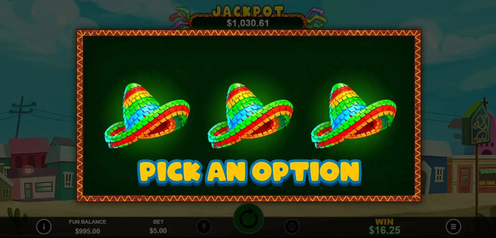 Jackpot Piñatas Deluxe Pick Bonus feature