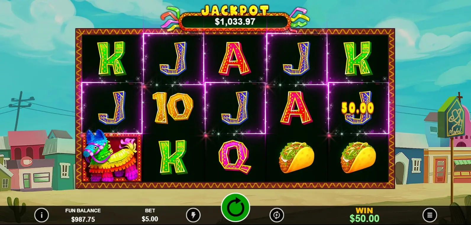 Jackpot Piñatas Deluxe main features