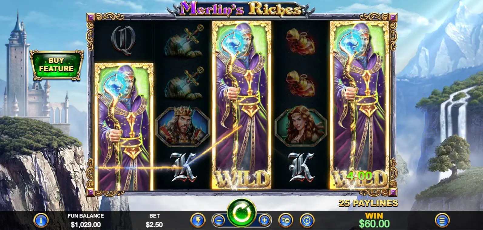 Merlin's Riches main features