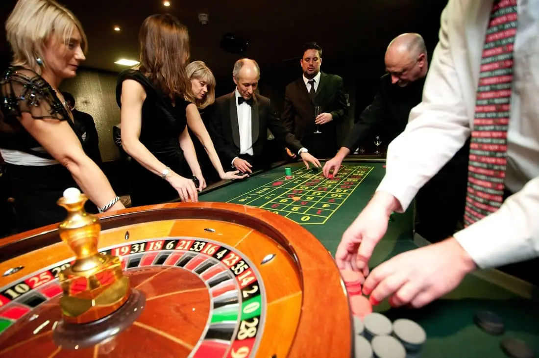 People playing roulette