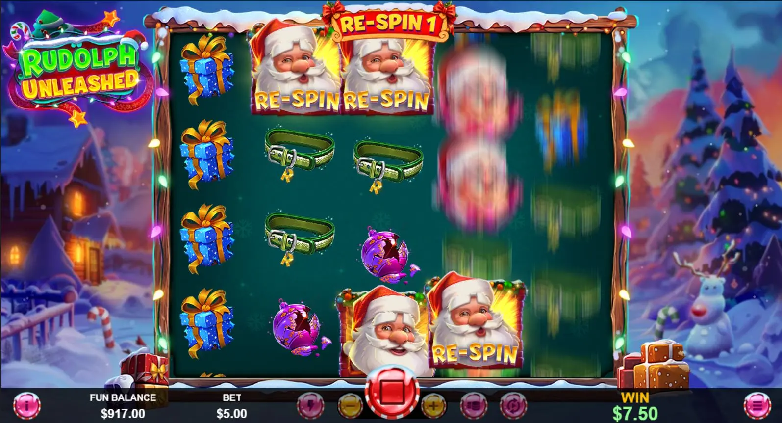 Rudolph Unleashed Re-Spin Feature