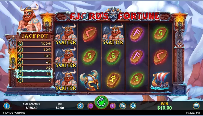 Fjord's Fortune Jackpots feature