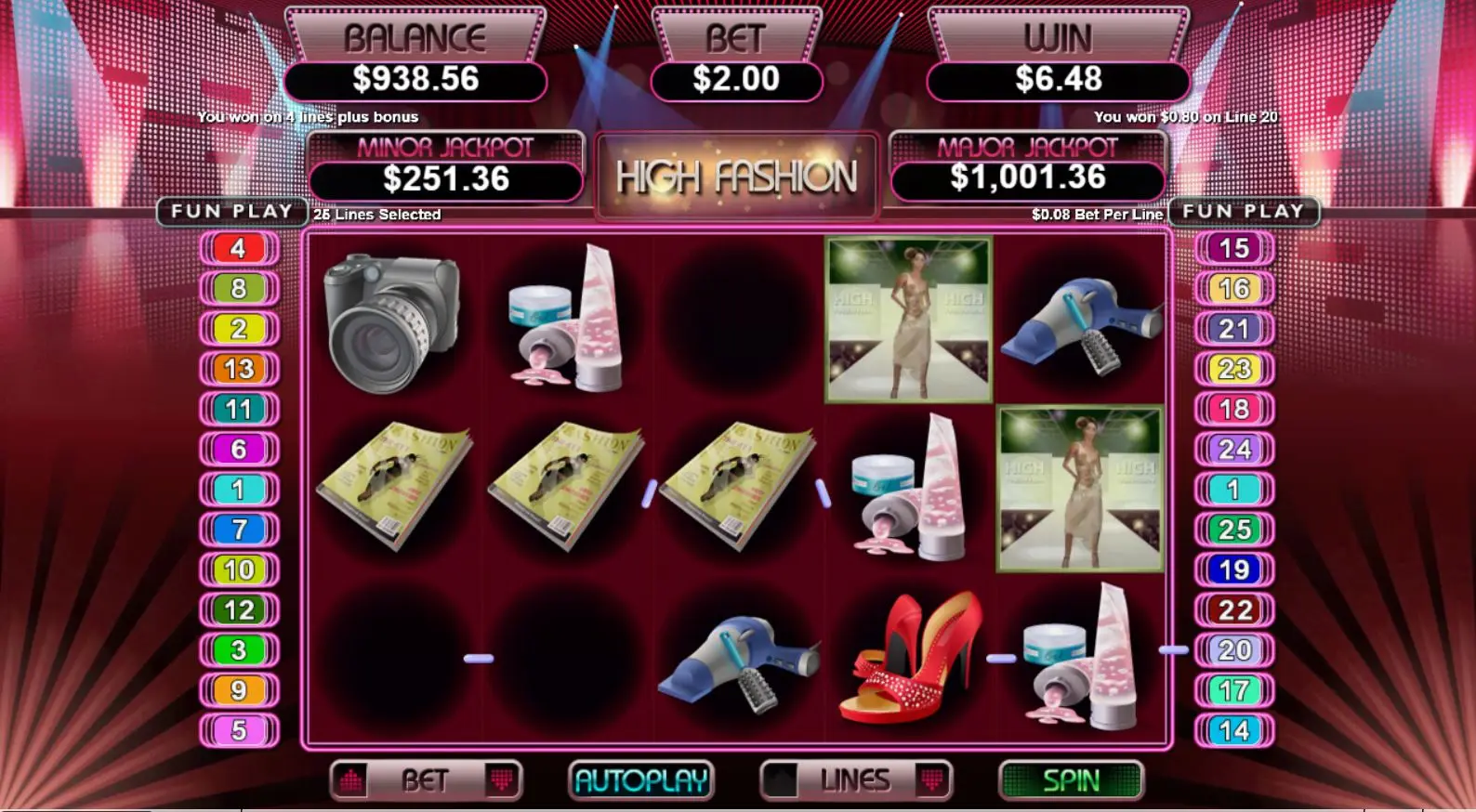 High Fashion main features