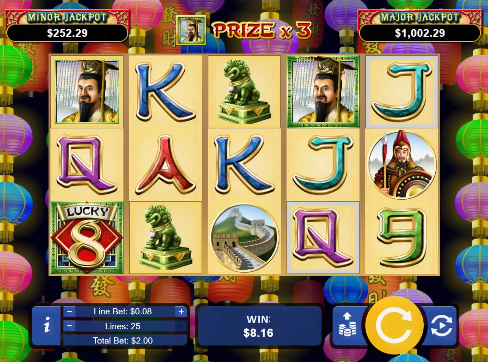 Lucky 8 main features