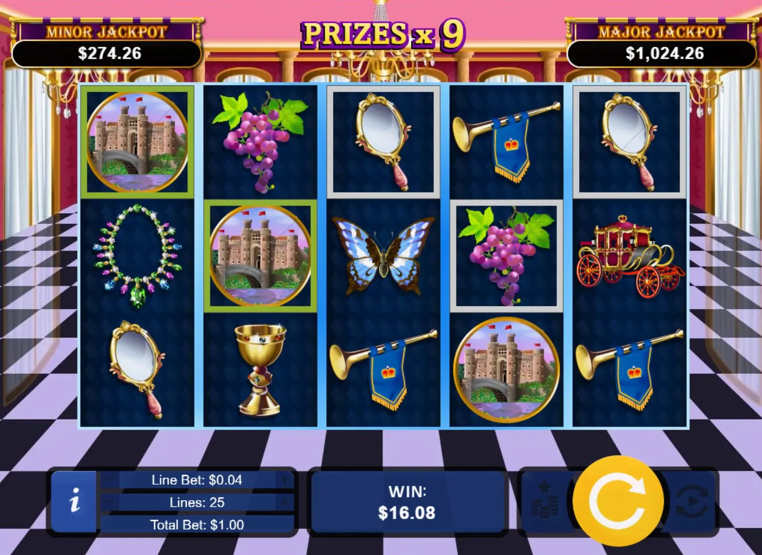 Regal Riches pay table