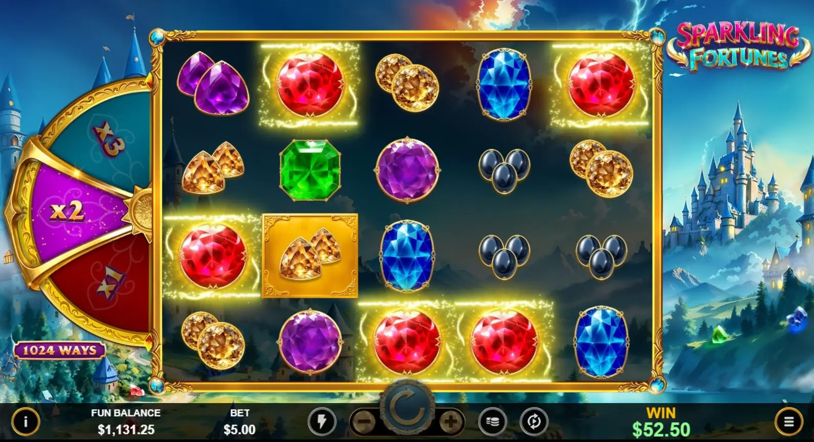 Sparkling Fortunes pay table