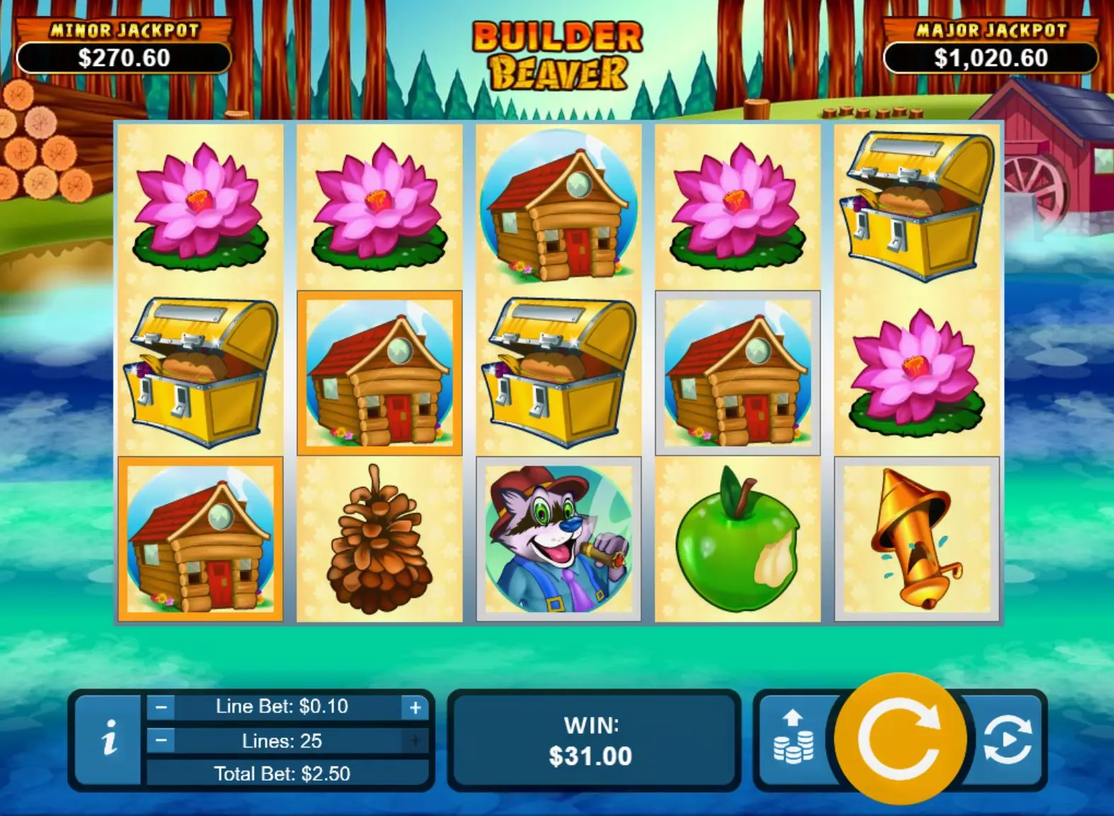 Builder Beaver pay table