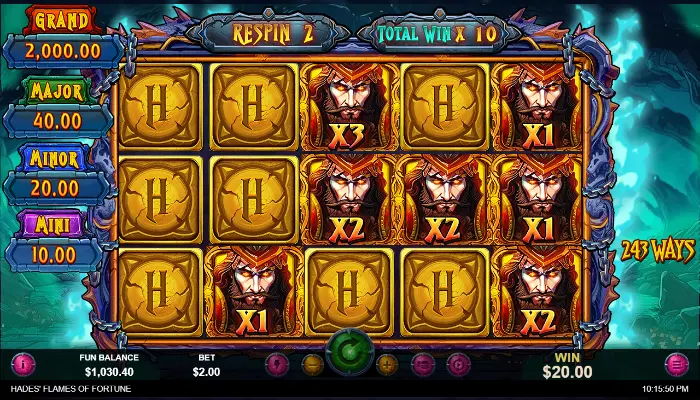 Hades' Flames of Fortune News Hold & Spin