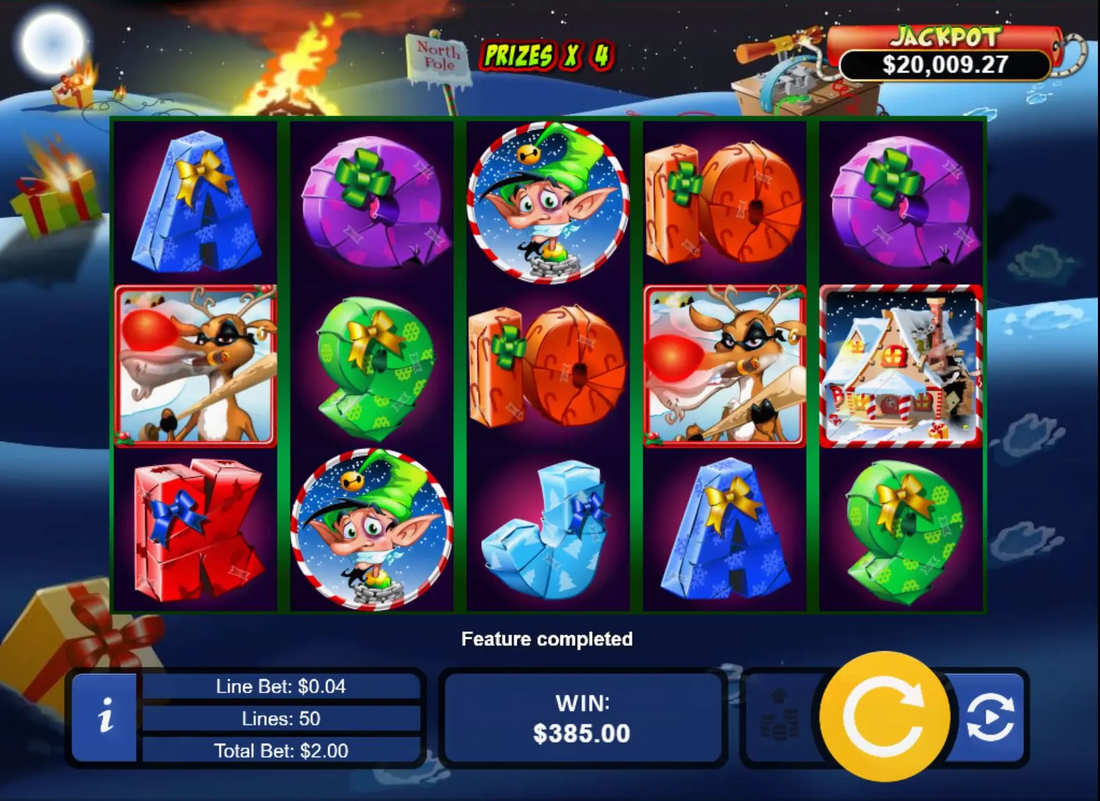 Rudolph's Revenge Progressive Jackpot