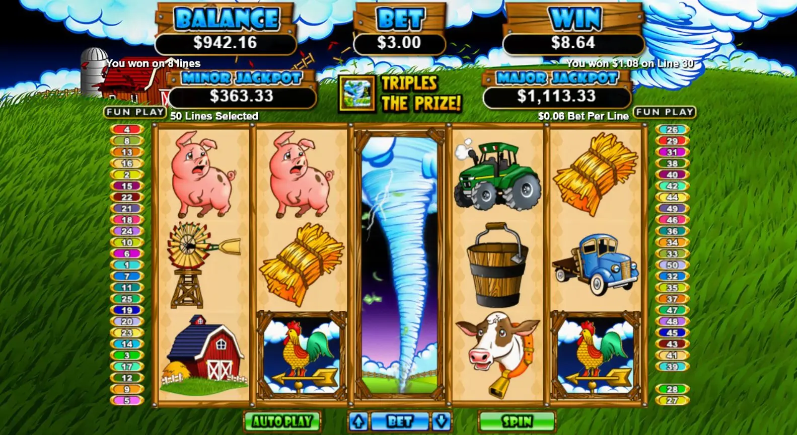 Triple Twister Win-Win Feature