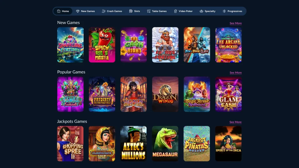 Online Casino Games lobby