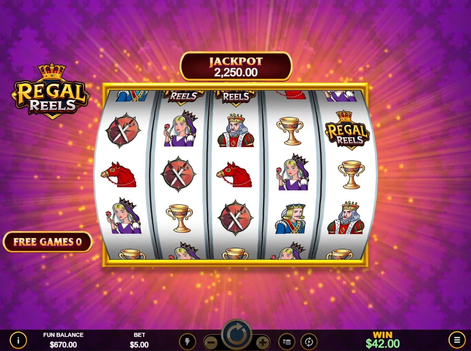 Regal Reels Free Games