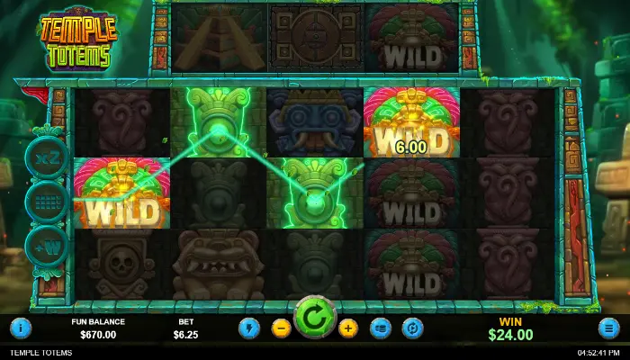 Temple Totems News reels gameplay