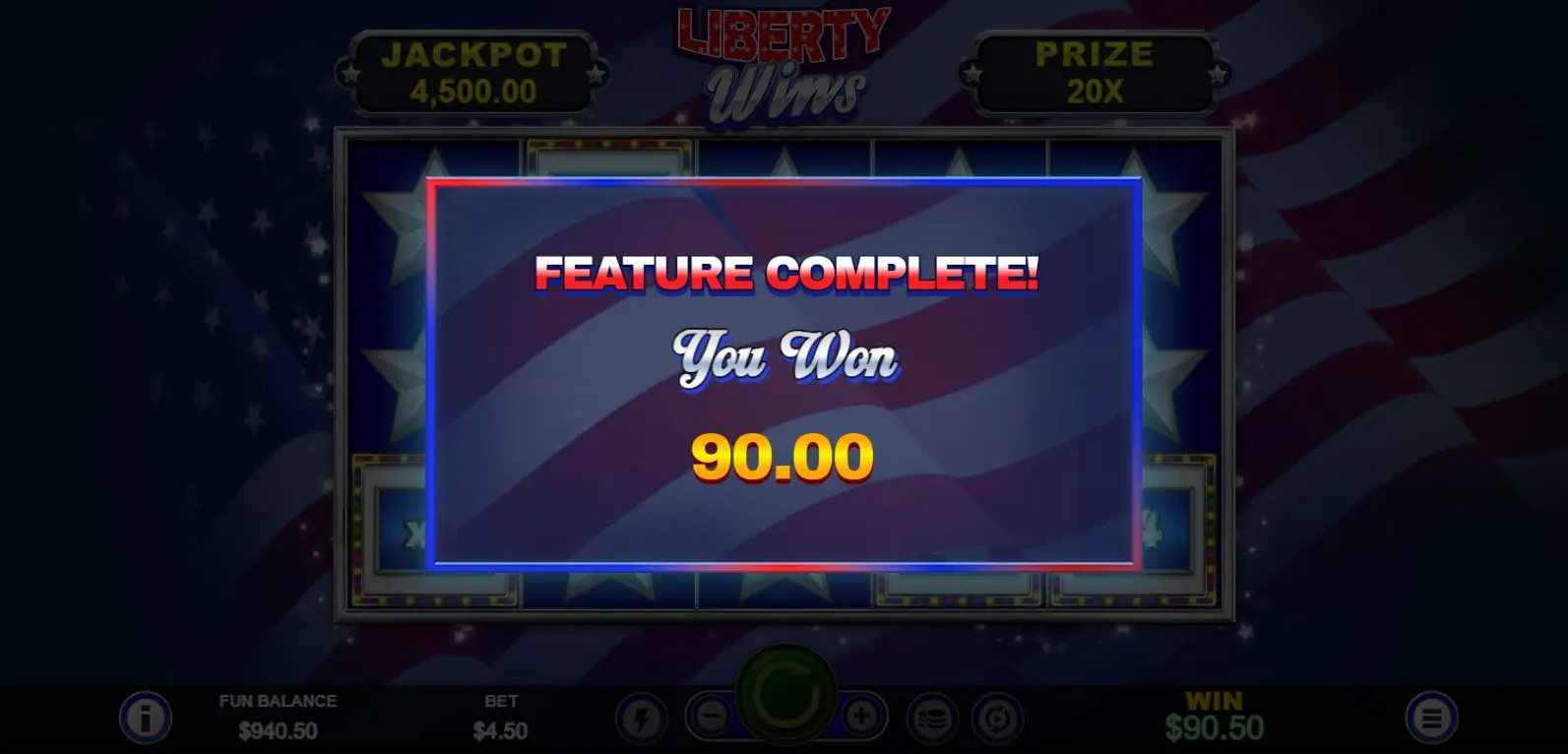 Liberty Wins Hold & Spin